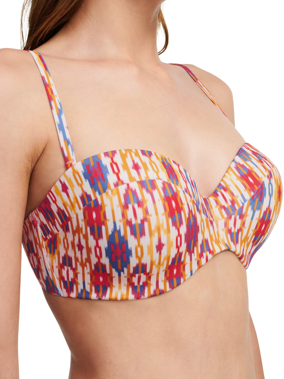 Chantelle Swimwear - Devotion Bandeau T-Shirt Bra Red Ikat