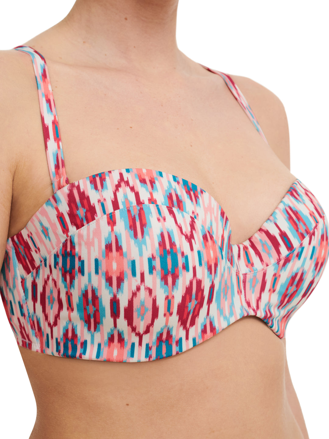 Chantelle Swimwear - Devotion Bandeau T-Shirt Bra Turquoise Ikat