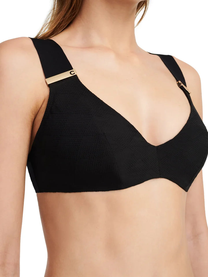 Chantelle Swimwear - Impressive Plunge Underwired Bra Black