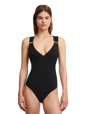 Chantelle Swimwear - Impressive Wirefree Plunge Swimsuit Black