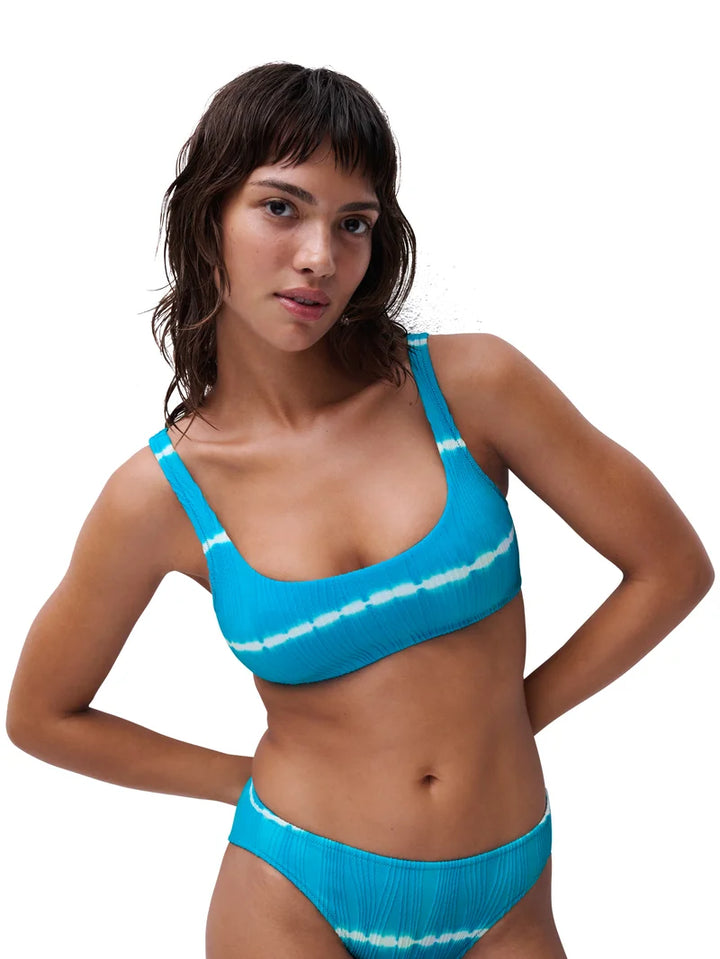 Chantelle Swimwear - Swim One Size Wirefree T-Shirt Bikini Blue Shibori