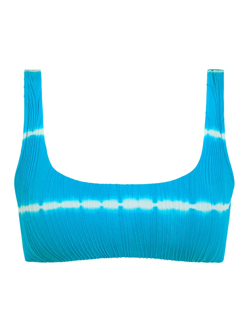 Chantelle Swimwear - Swim One Size Wirefree T-Shirt Bikini Blue Shibori