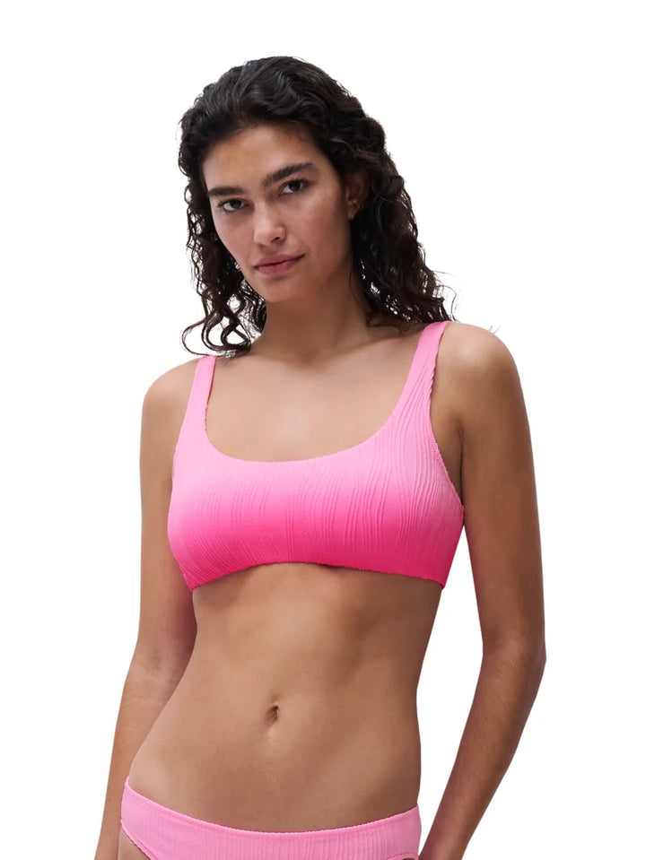 Chantelle Swimwear - Swim One Size Wirefree T-Shirt Bikini Pink Tie And Dye