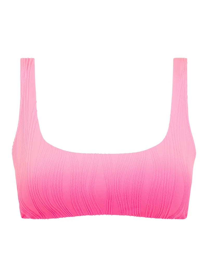 Chantelle Swimwear - Swim One Size Wirefree T-Shirt Bikini Pink Tie And Dye