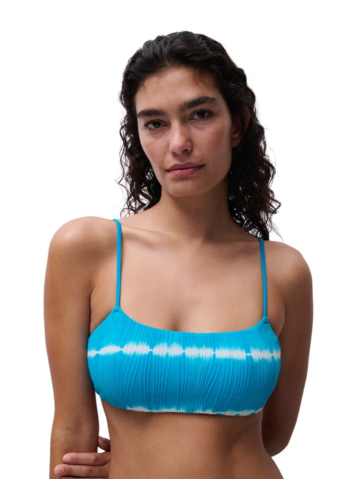 Chantelle Swimwear - Swim One Size Wirefree Bandeau T-Shirt Bikini Blue Shibori