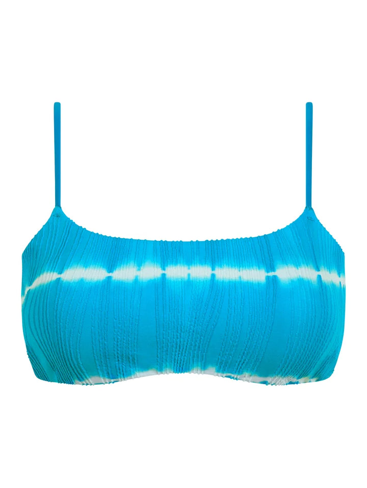 Chantelle Swimwear - Swim One Size Wirefree Bandeau T-Shirt Bikini Blue Shibori