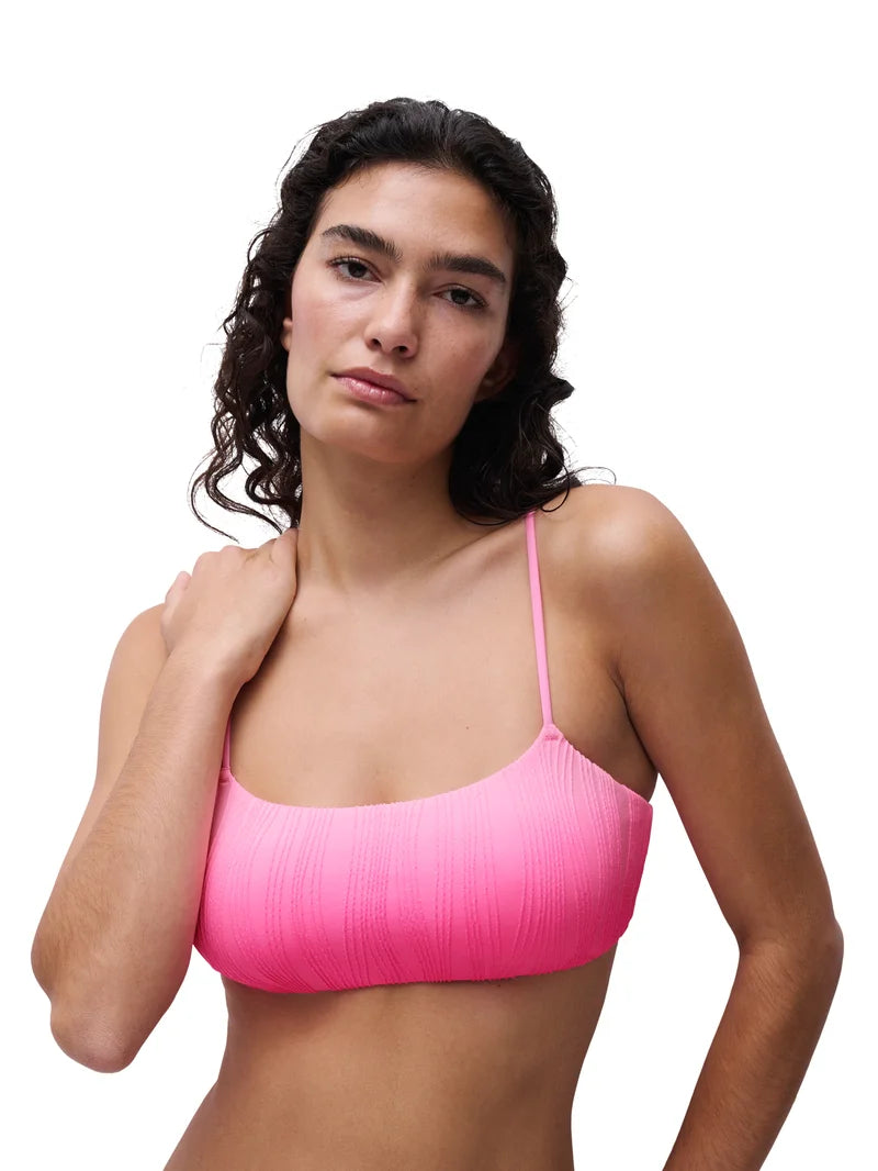 Chantelle Swimwear - Swim One Size Wirefree Bandeau T-Shirt Bikini Pink Tie And Dye
