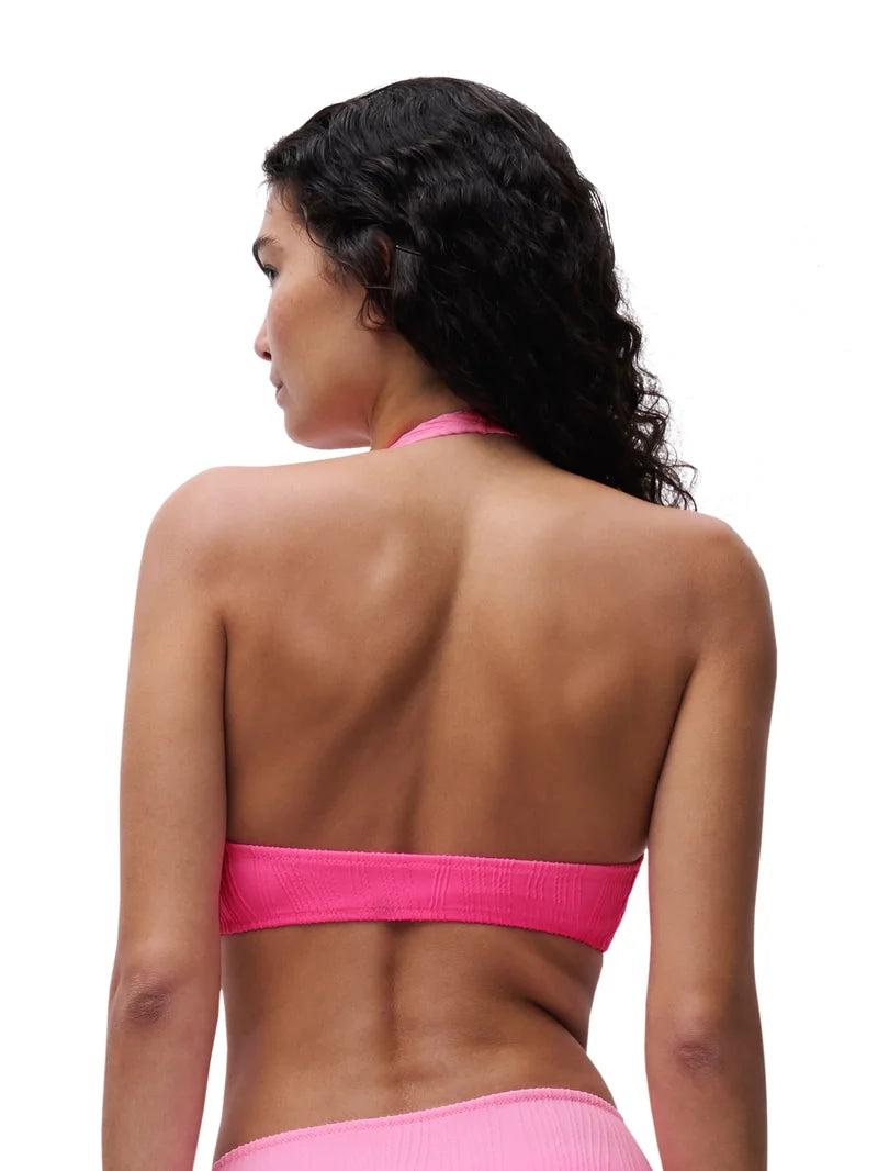 Chantelle Swimwear - Swim One Size Wirefree Plunge T-Shirt Bikini Pink Tie And Dye