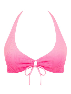 Chantelle Swimwear - Swim One Size Wirefree Plunge T-Shirt Bikini Pink Tie And Dye