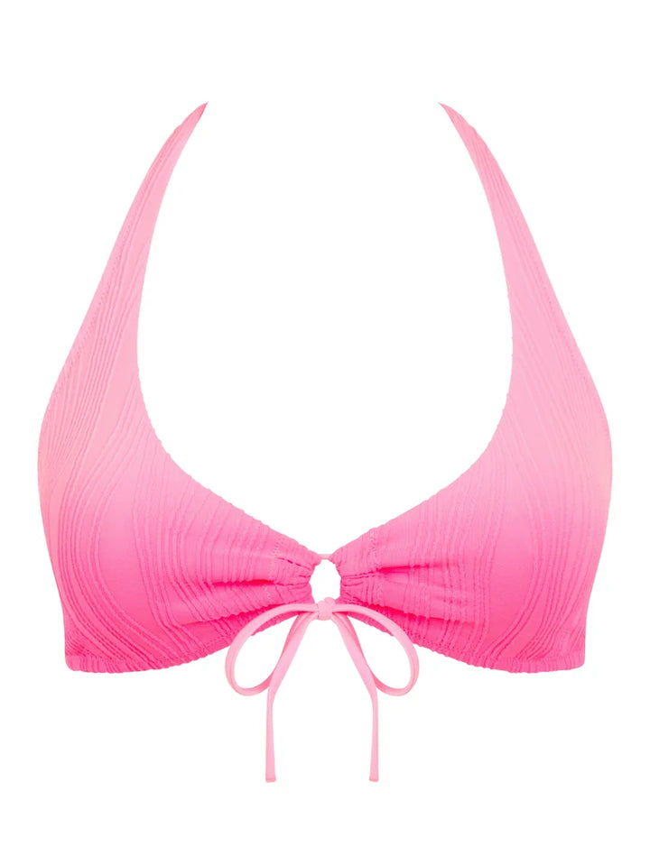 Chantelle Swimwear - Swim One Size Wirefree Plunge T-Shirt Bikini Pink Tie And Dye