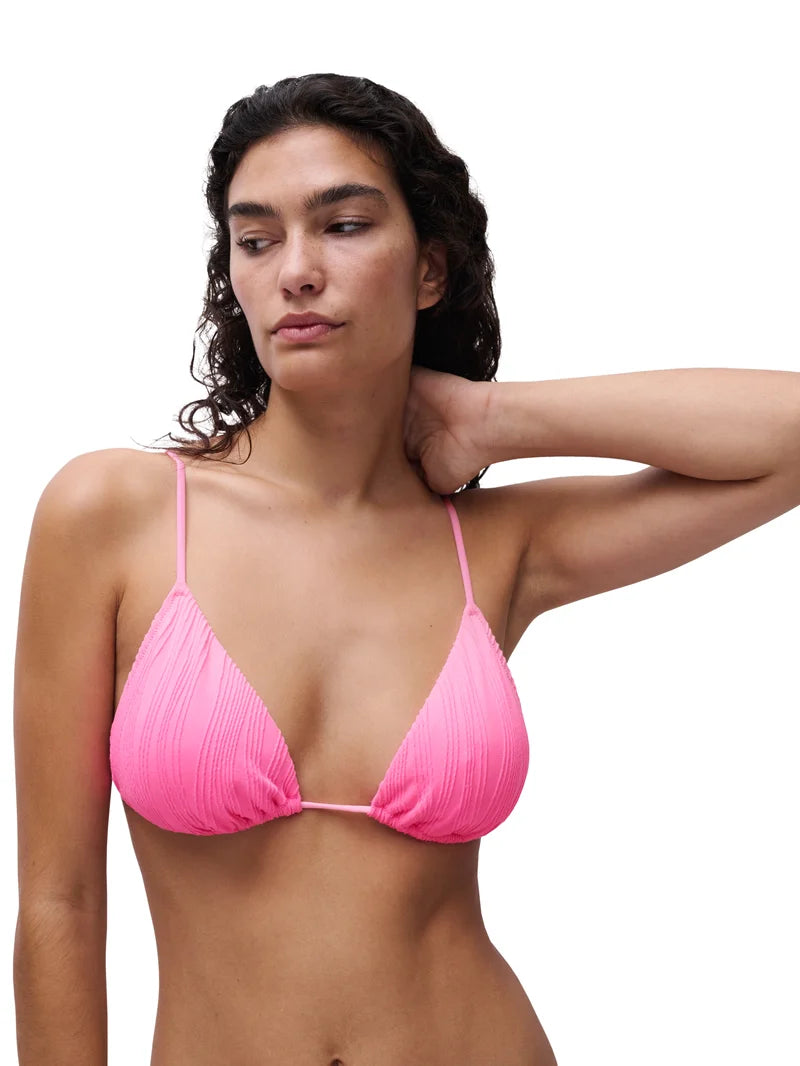 Chantelle Swimwear - Swim One Size Wirefree Triangle T-Shirt Bikini Pink Tie And Dye