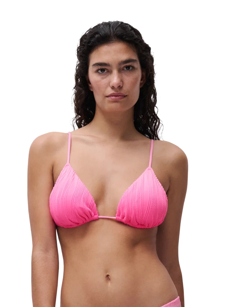 Chantelle Swimwear - Swim One Size Wirefree Triangle T-Shirt Bikini Pink Tie And Dye