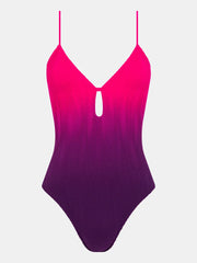 Chantelle Swimwear - Swim One Size Wirefree Plunge T-Shirt Swimsuit Sunset Tie & Dye
