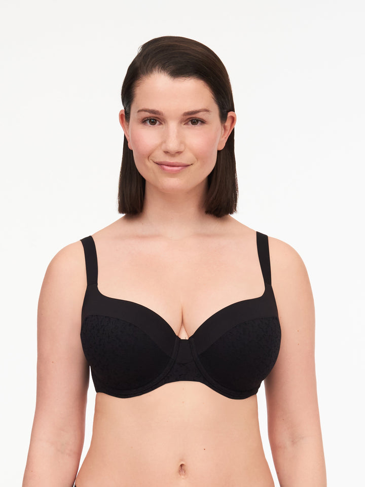 Chantelle Norah Underwired Covering Bra - Black Full Cup Bra Chantelle 