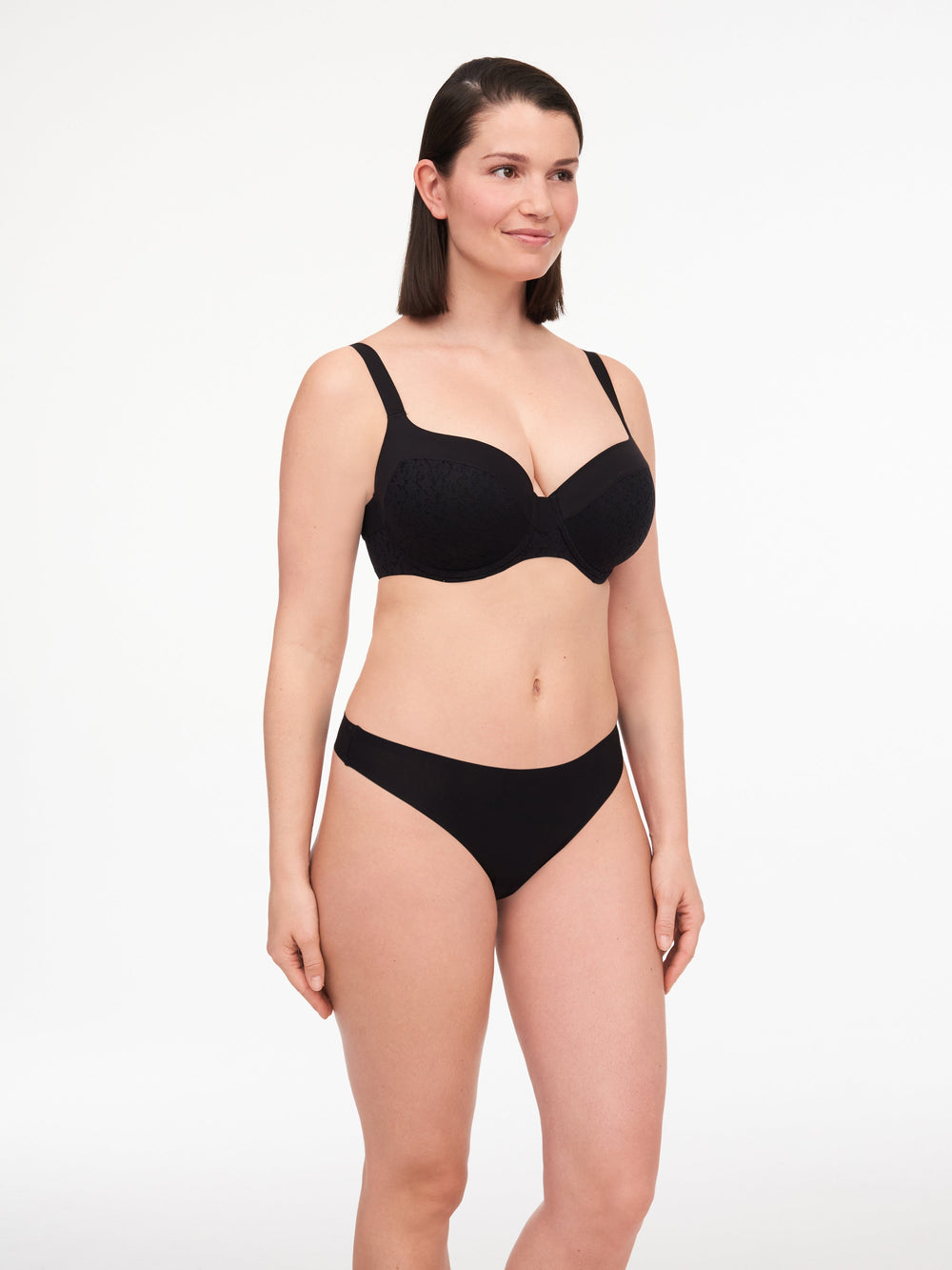 Chantelle Norah Underwired Covering Bra - Black Full Cup Bra Chantelle 