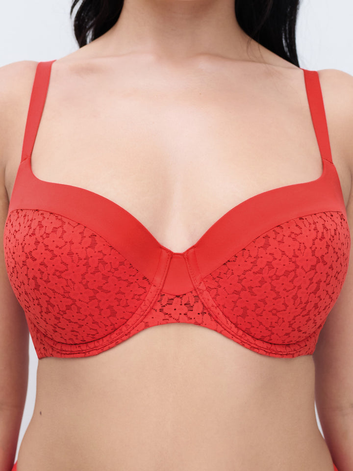 Chantelle - Norah Covering T-Shirt Bra Poppy Red