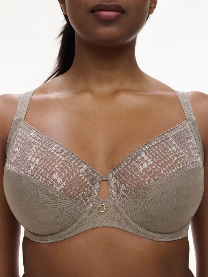 Chantelle - Intrigue Very Covering Underwired Bra Safari Grey