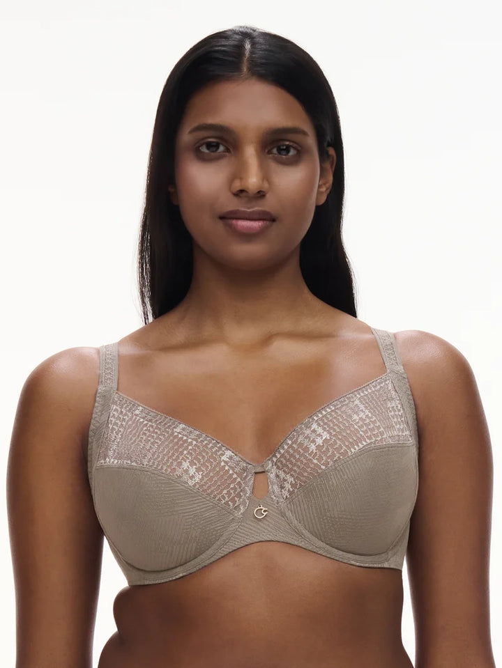 Chantelle - Intrigue Very Covering Underwired Bra Safari Grey