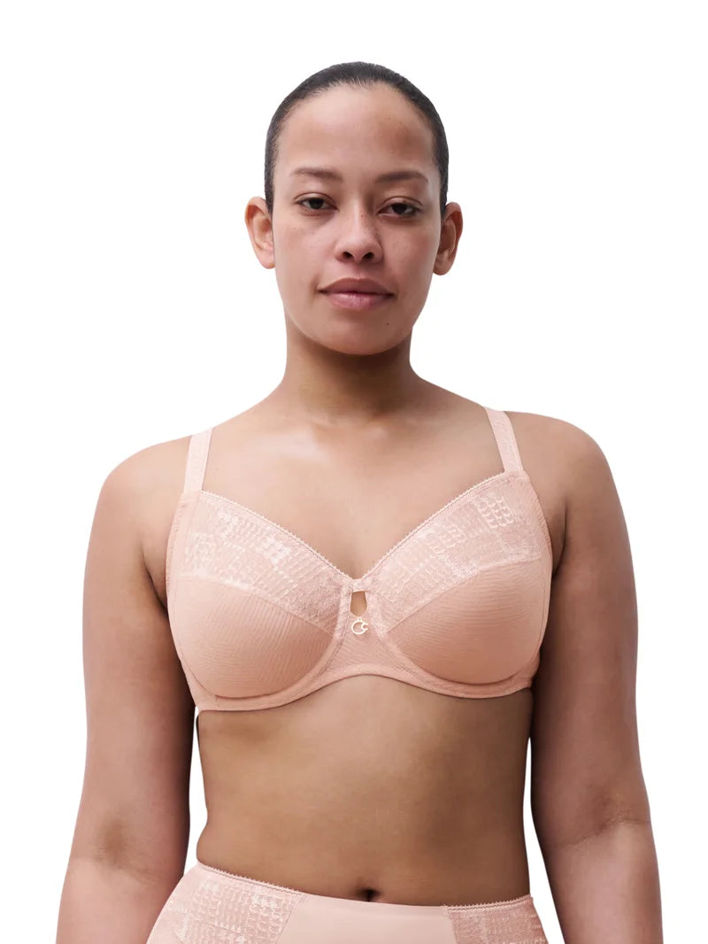 Chantelle - Intrigue Very Covering Underwired Bra Dusky Pink