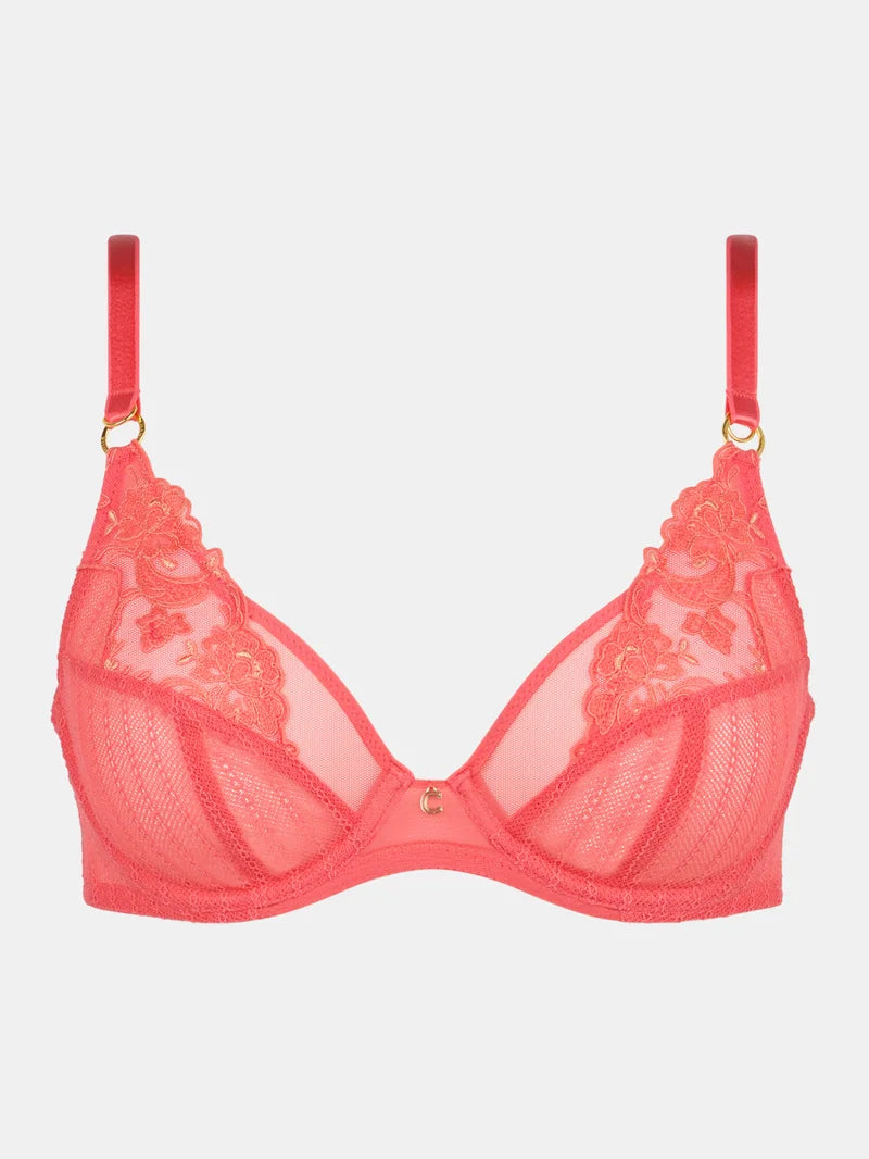 Chantelle - Cabaret Sauvage Covering Underwired Bra Coral