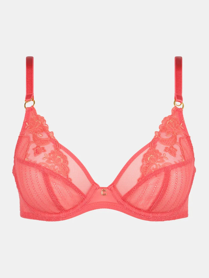 Chantelle - Cabaret Sauvage Covering Underwired Bra Coral