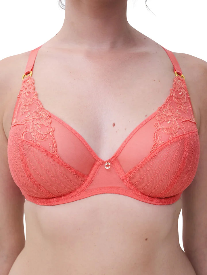 Chantelle - Cabaret Sauvage Covering Underwired Bra Coral
