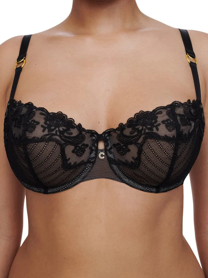 Chantelle - Cabaret Sauvage Half-Cup Balcony Bra Black