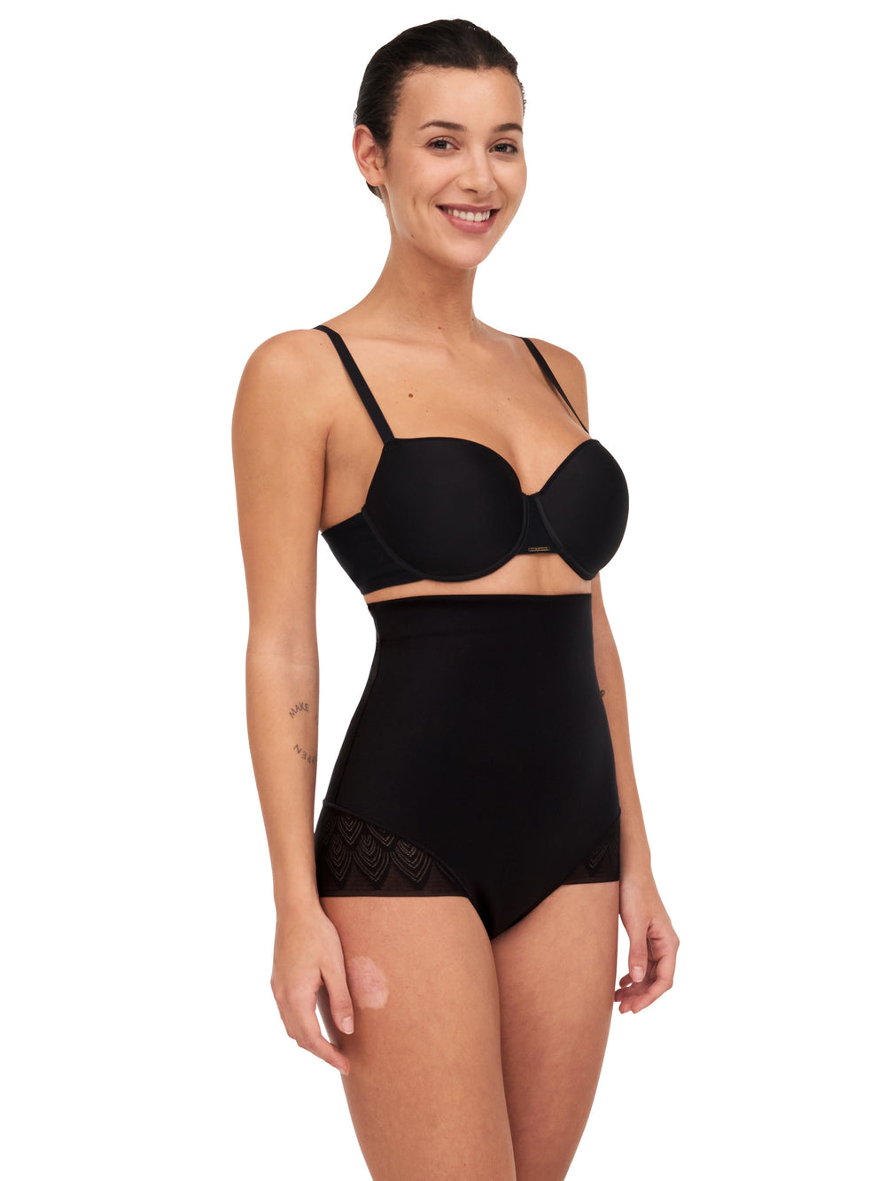 Chantelle Sexy Shape Very High Waisted Brief - Black Full Brief Chantelle 