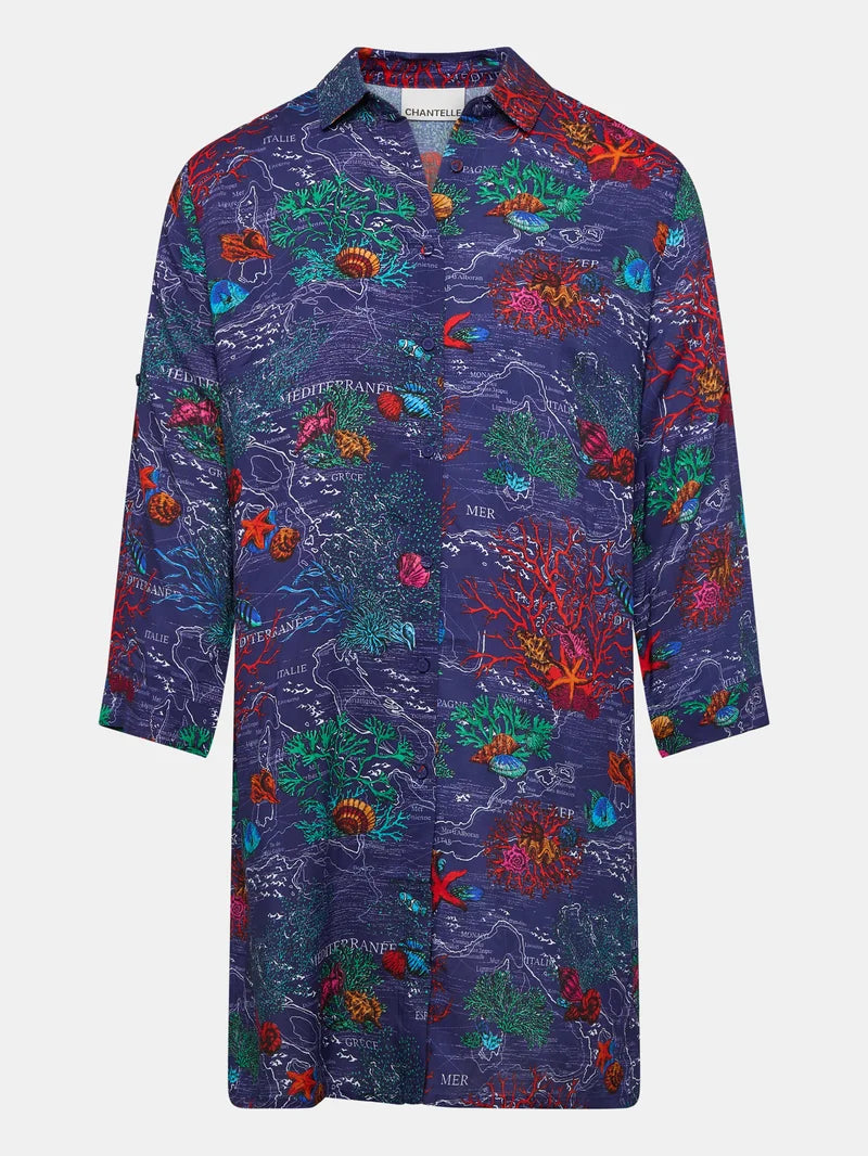 Chantelle - Passionate Long Sleeved Shirt Dark Mediterranean