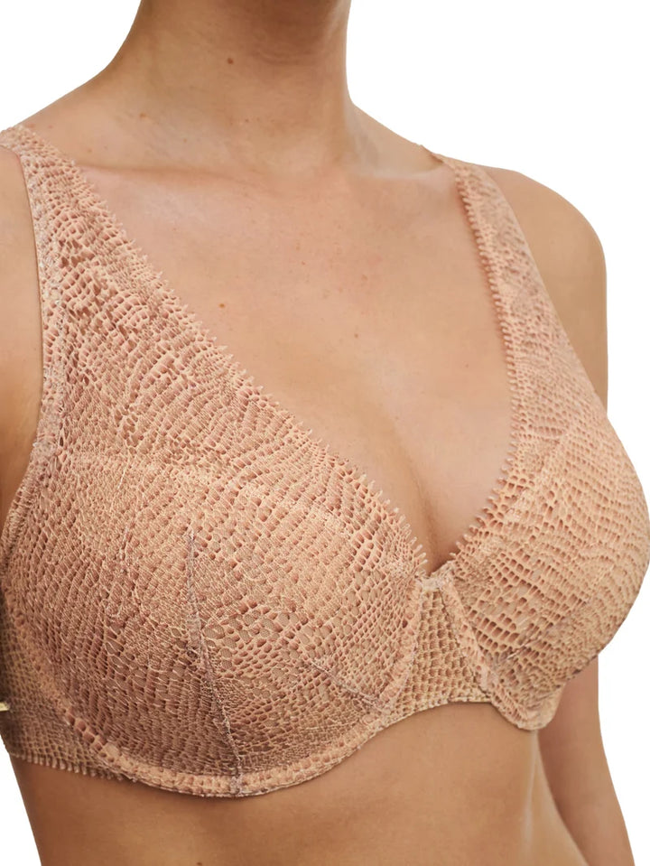 Chantelle - Day To Night Plunge Spacer Bra Python Lace