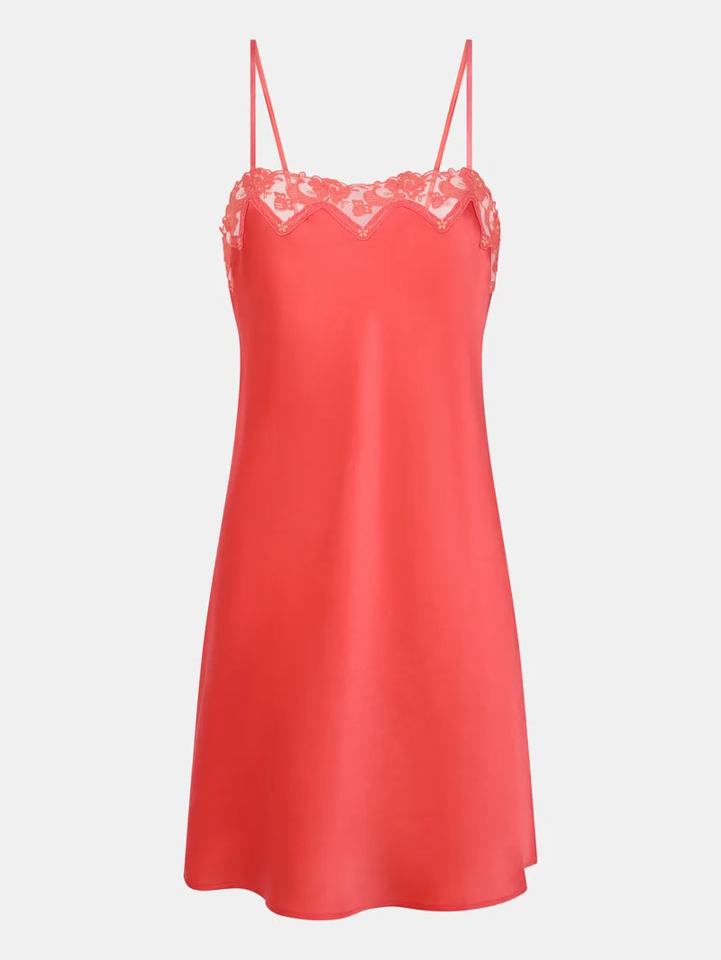 Chantelle - Cabaret Sauvage Nightdress Coral / Sunflower Yellow