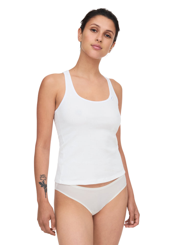 Chantelle Cotton Comfort Top - White Top Chantelle 