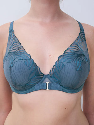 Chantelle - Legend Plunge T-Shirt Bra Jeans Blue