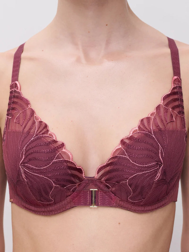 Chantelle - Legend Plunge T-Shirt Bra Sienna / Guava