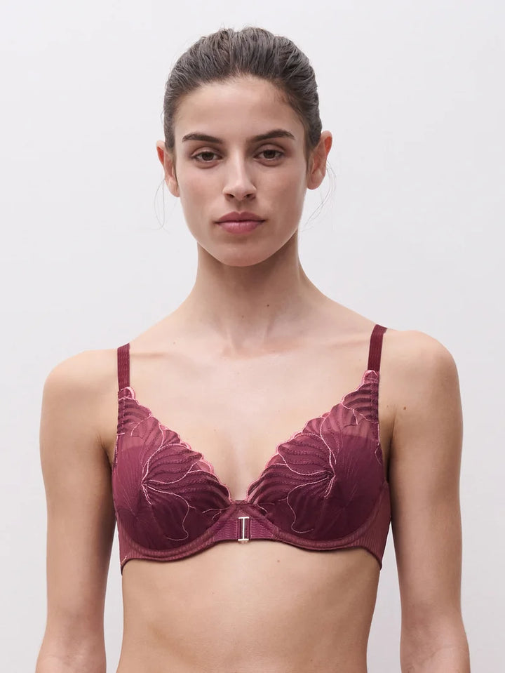 Chantelle - Legend Plunge T-Shirt Bra Sienna / Guava