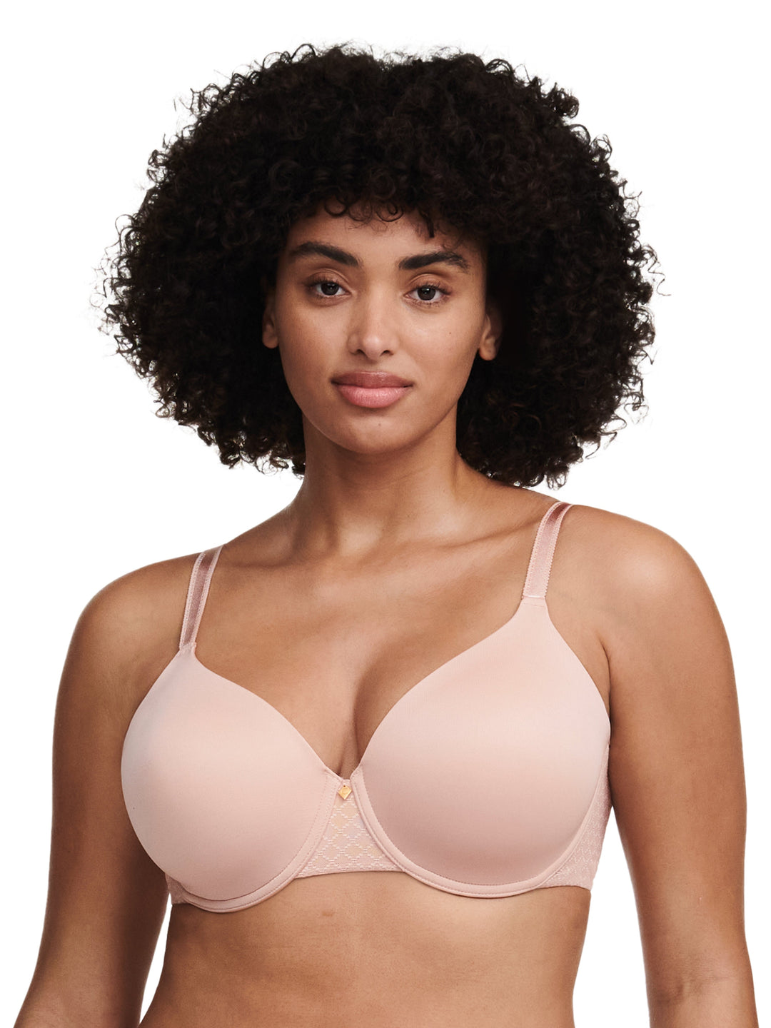 Soutien-Gorge T-Shirt Coulant Norah Chic Chantelle - Soutien-gorge emboîtant Rose Sombre Chantelle