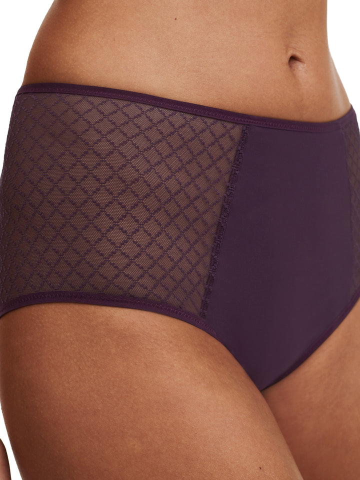 Chantelle EasyFeel - Norah Chic High-Waisted Full Brief Aubergine