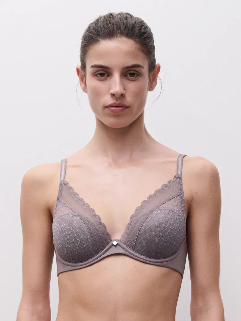 Chantelle EasyFeel - Norah Chic Plunge T-Shirt Bra Bronzed Taupe