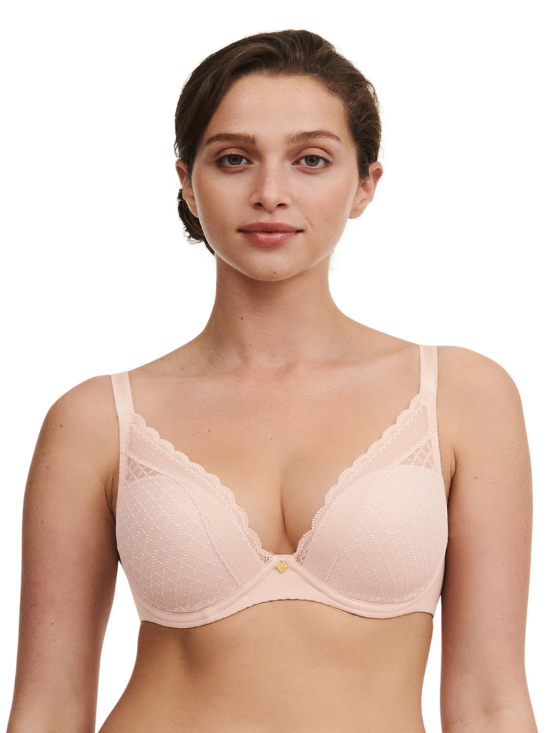 Chantelle Easyfeel - Norah Plunge T-Shirt Bra Dusky Pink