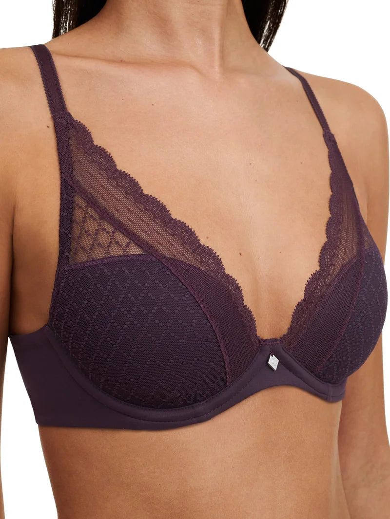Chantelle EasyFeel - Norah Chic Plunge T-Shirt Bra Aubergine