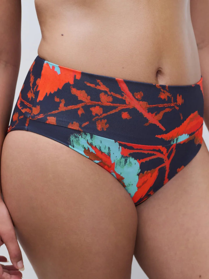 Chantelle Swimwear - Icon Full Brief Ink Flowers