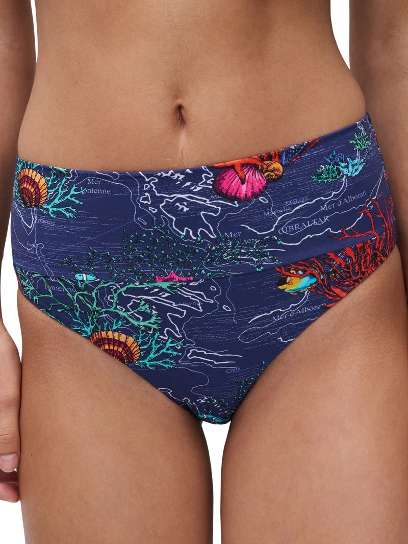 Chantelle Swimwear - Icon Full Bikini Brief Dark Mediterranean
