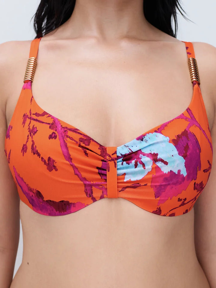 Chantelle Swimwear - Icon Covering Underwired Bra Painted Flowers