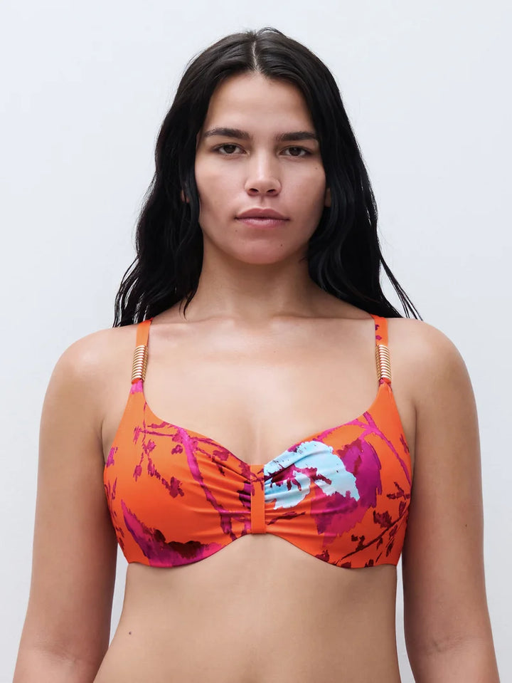 Chantelle Swimwear - Icon Covering Underwired Bra Painted Flowers