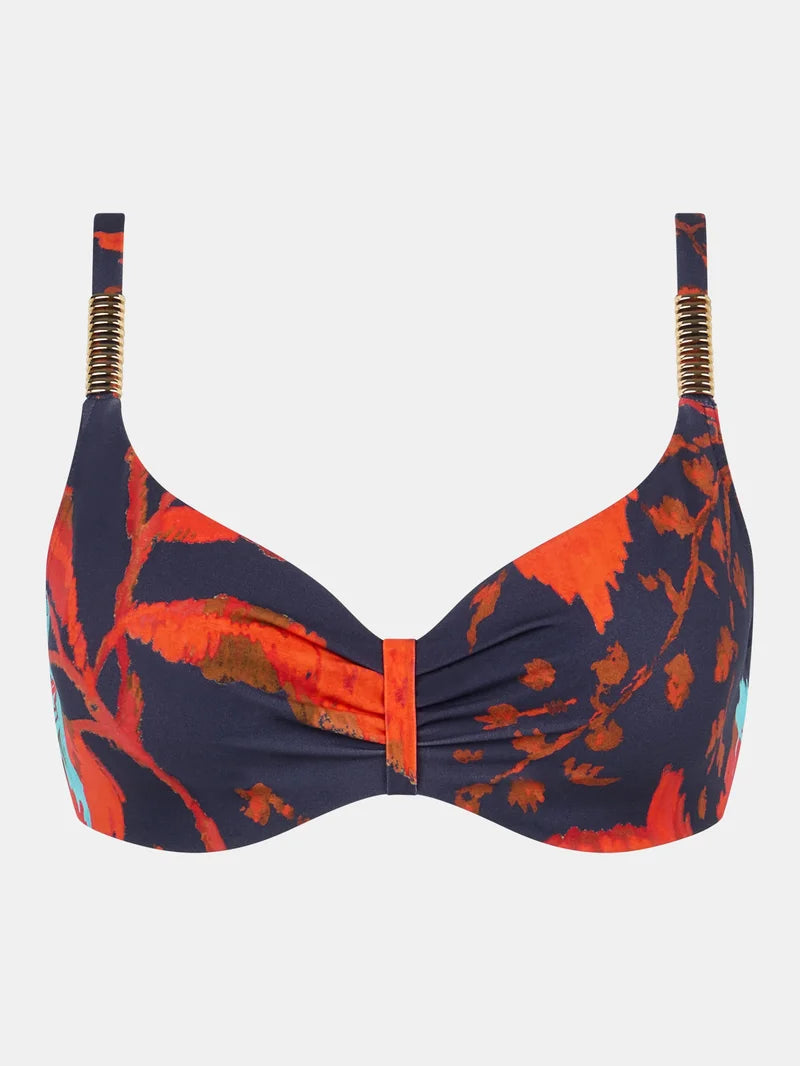 Chantelle Swimwear - Icon Covering Underwired Bra Ink Flowers