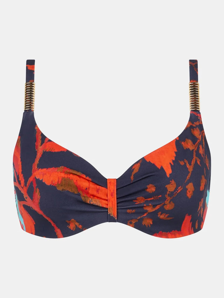 Chantelle Swimwear - Icon Covering Underwired Bra Ink Flowers