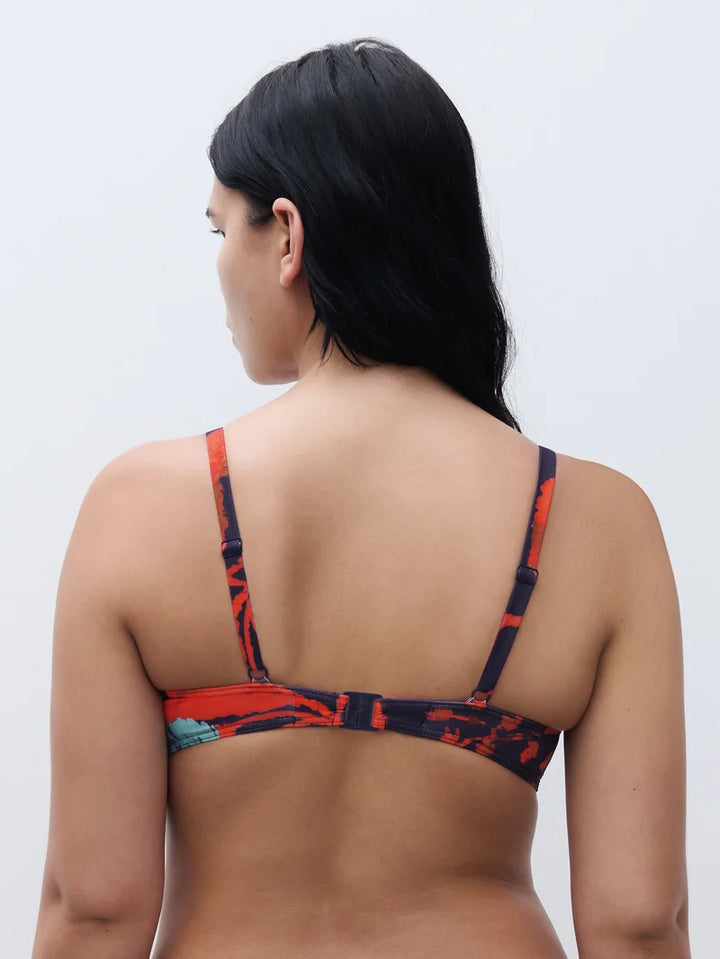Chantelle Swimwear - Icon Covering Underwired Bra Ink Flowers