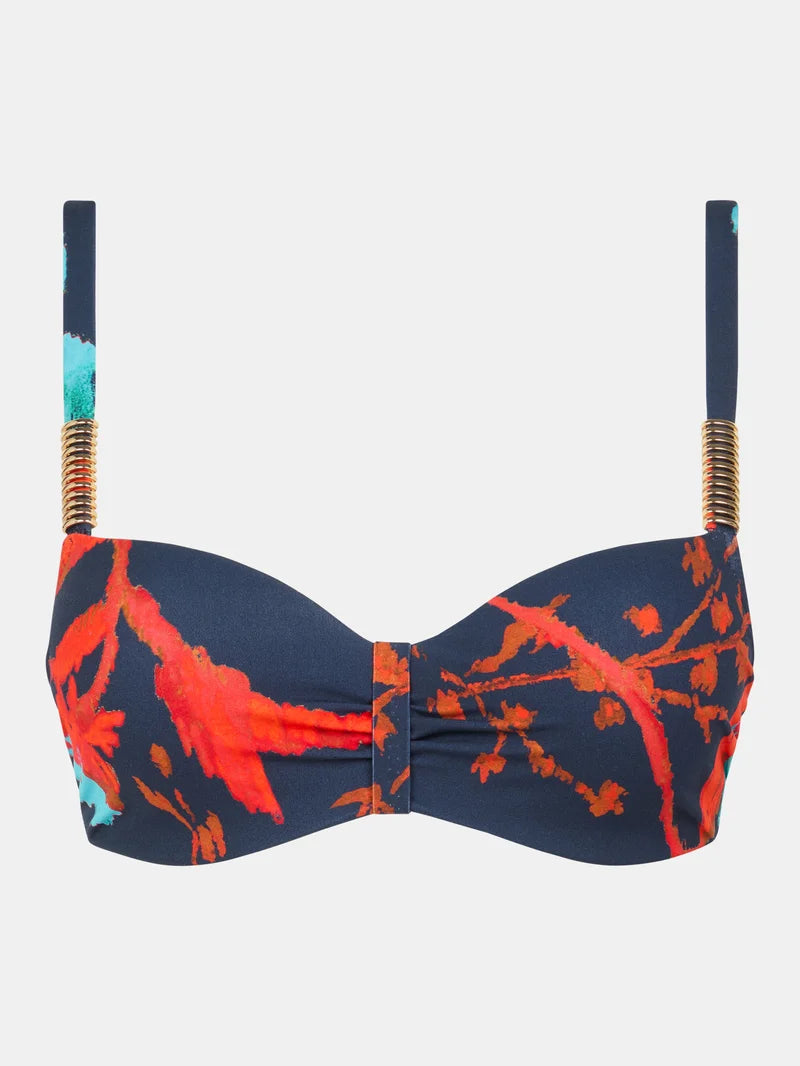 Chantelle Swimwear - Icon Half-Cup Memory Bra Ink Flowers