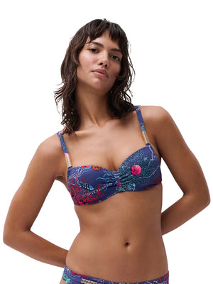 Chantelle Swimwear - Icon Half-Cup Memory Bikini Dark Mediterranean