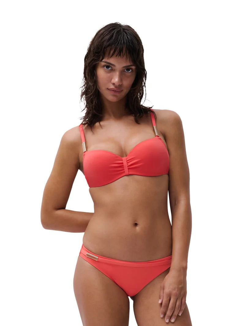 Chantelle Swimwear - Icon Half-Cup Memory Bikini Bright Coral